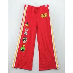 Looney Tunes  Women's‎ szS S Red Looney Tunes Graphic Pull On Flare Lounge Pants